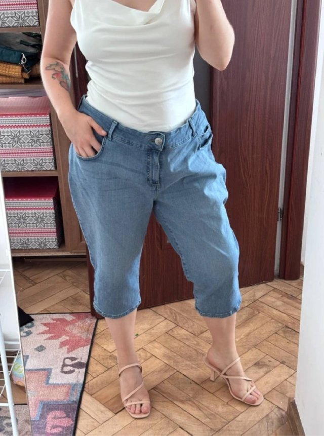 Lee Riders rybaczki jeansowe damskie Plus Size, klasyczny denim, USA 4XL / 48 / 20