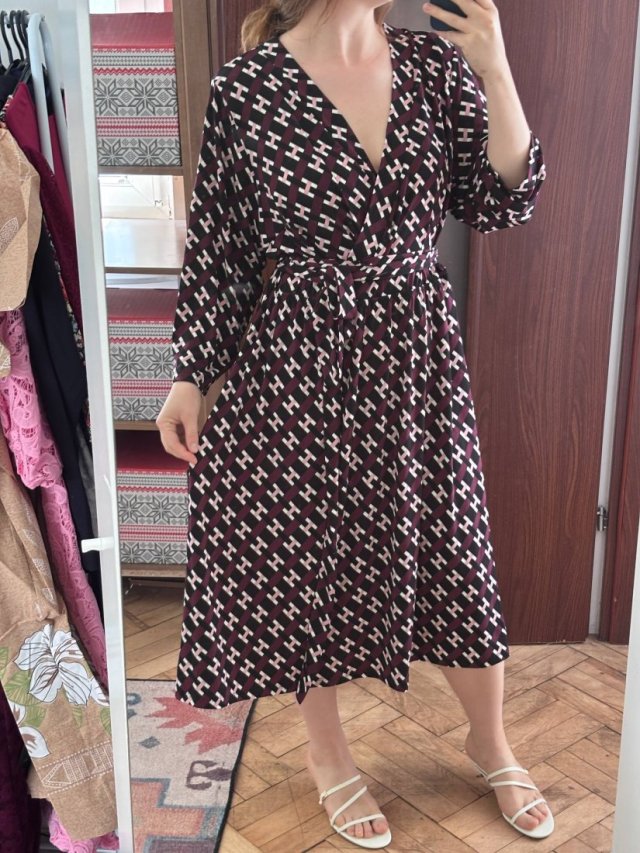 Lane Bryant Sukienka Kopertowa Geometryczny Wzór 4XL / 56 / 26-28
