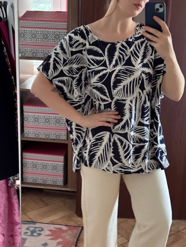 Emery Rose Bluzka Oversize Liście 5XL / 58 / 30