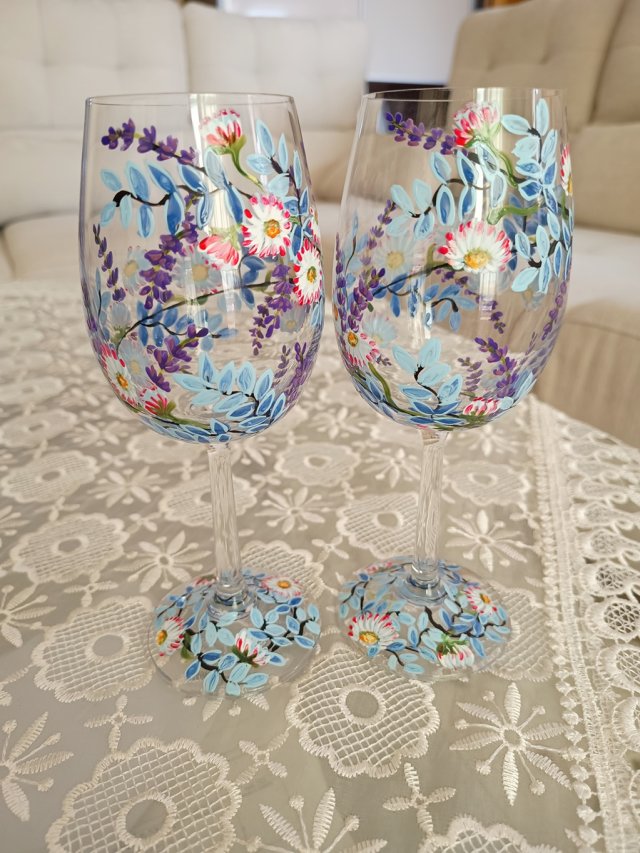 Młoda Para! 2 kieliszki do wina 280 ml.