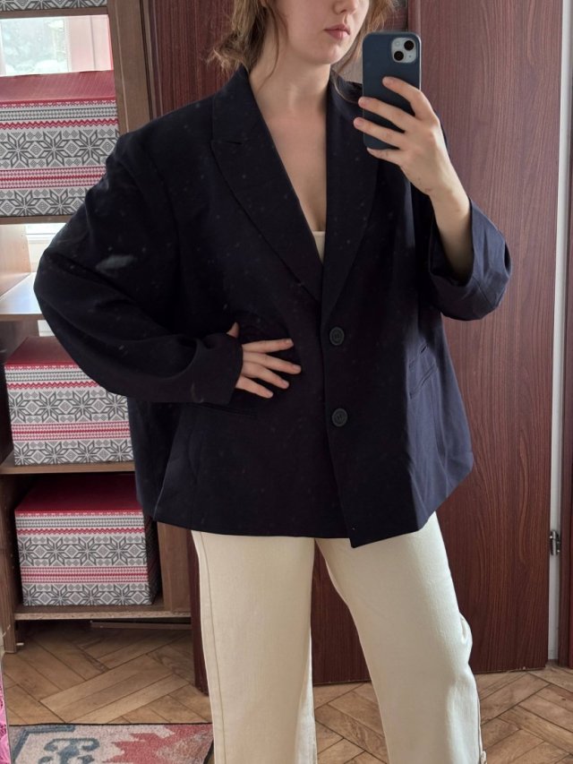 Le Suit granatowa marynarka XXL / EU 44–46 elegancka