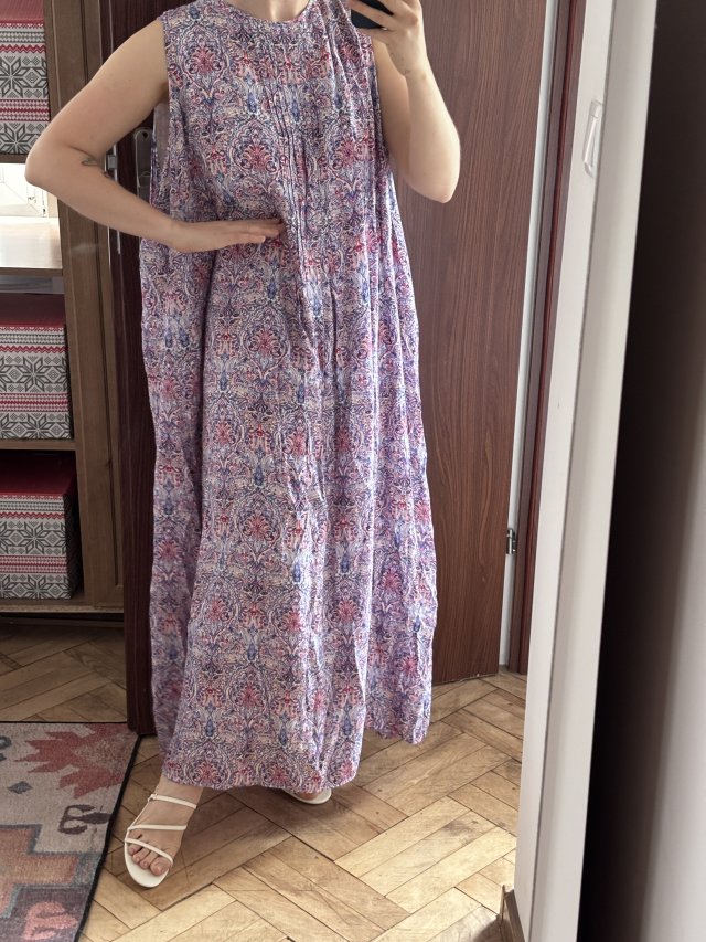 J.Jill sukienka maxi bez rękawów Plus Size wzorzysta 8XL / 56 / 28