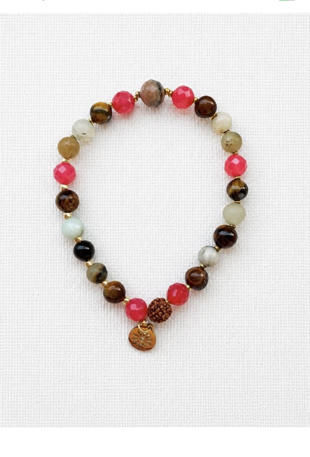 Mandala Ciszy | Tygrysie Oko • Amazonit • Jaspis • Agat • Rudraksha