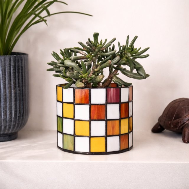 Osłonka na doniczkę Rubik ze szkła