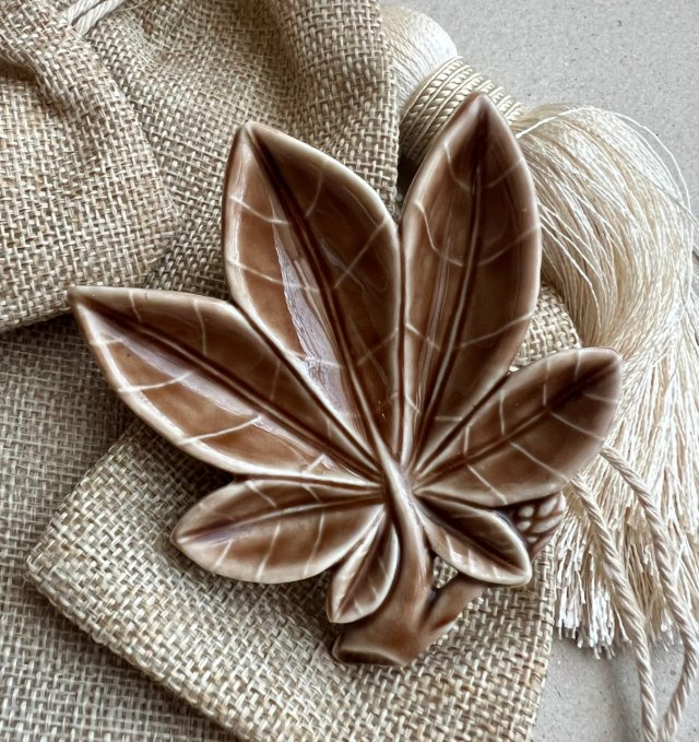 Vintage Wade England Porcelain Leaf Pin Dish ❤ Lata 50-te. XXw.