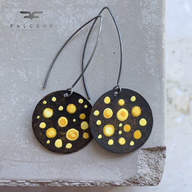 Kolczyki Dots - Sunflower Yellow