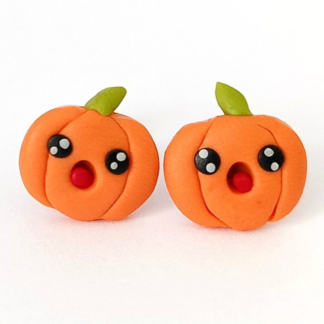 Kolczyki dynie Kawaii