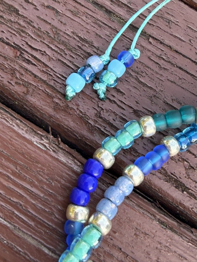SUMMER VIBE * W MORSKOŚCIACH * BOHO * koraliki * ETNO * folk * AQUA letni naszyjnik