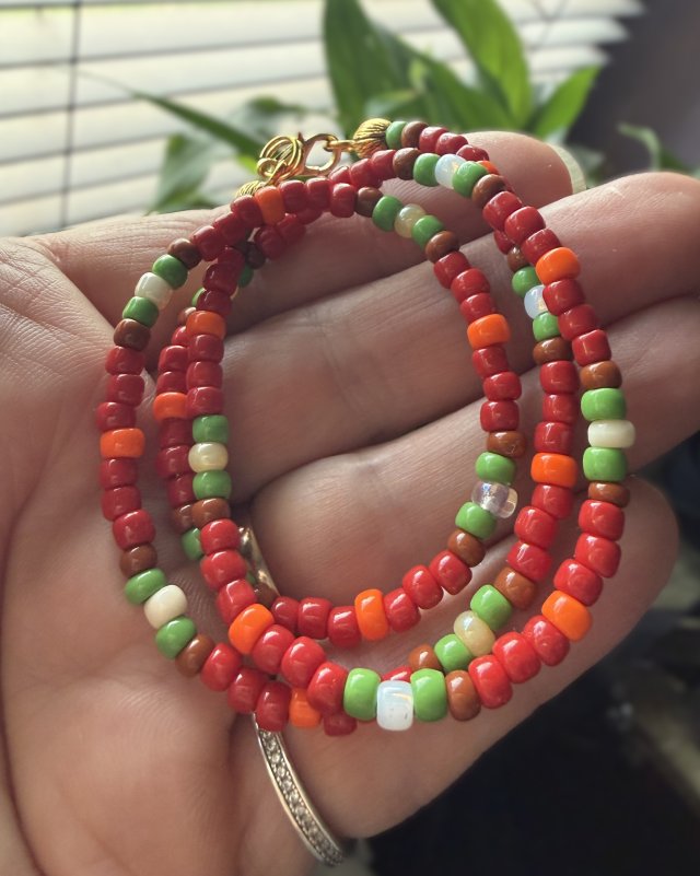 SUMMER VIBE * BOHO * koraliki * ETNO * folk * kolorowy letni naszyjnik