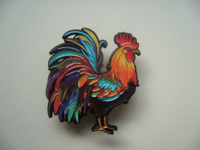 METALOWA EMALIOWANA PIN PRZYPINKA KOGUT