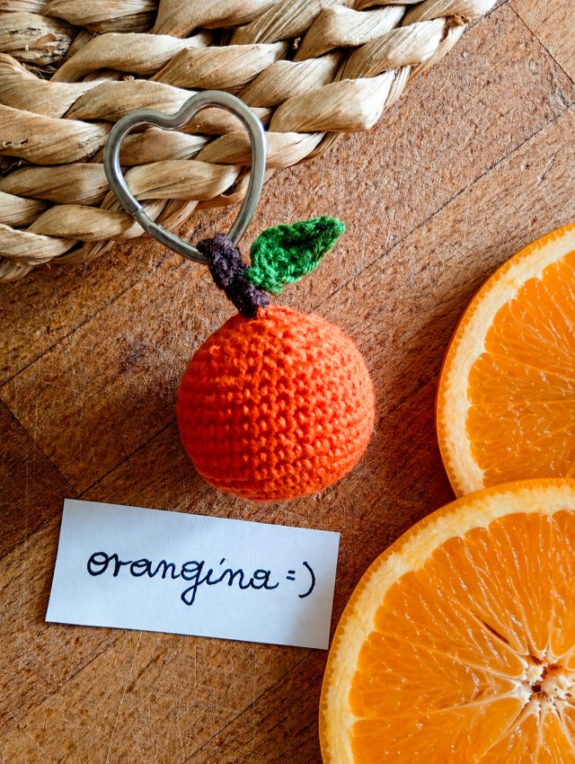 Brelok pomarańcza handmade