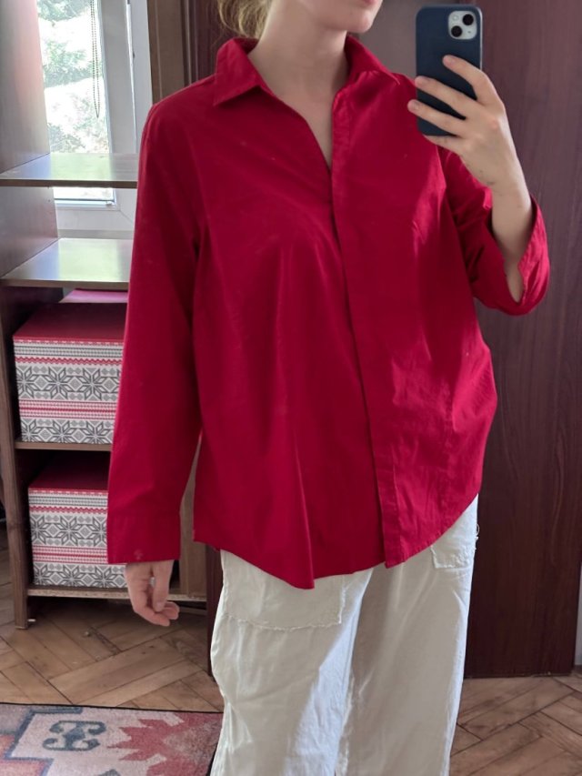 Czerwona koszula oversize Riders by Lee Indigo plus size  5XL / 50 / 22