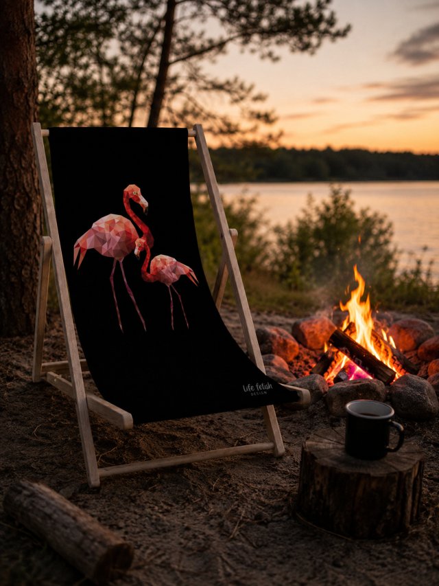 Leżak Black | Flamingi