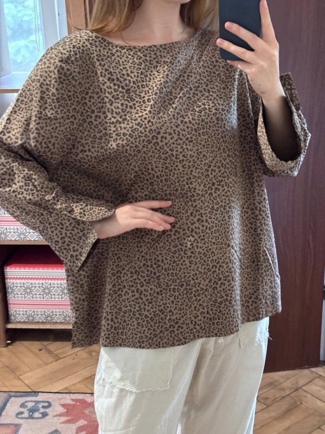 Panterka bluzka Chico's 4 US leopards print long sleeve plus size oversize 4XL / 48 / 20