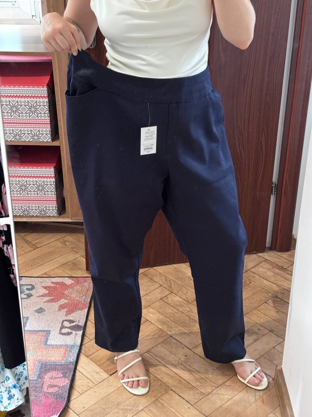 Granatowe spodnie Croft & Barrow 24W Plus Size stretch 6XL / 52 / 24