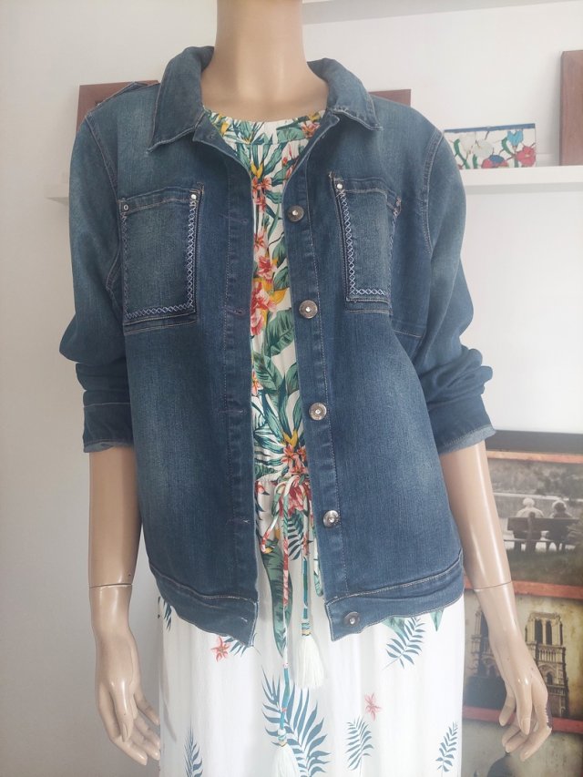 nine west jeansowa kurtka większa