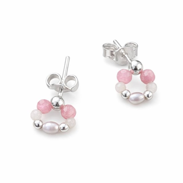 KOLCZYKI PEARL PINK