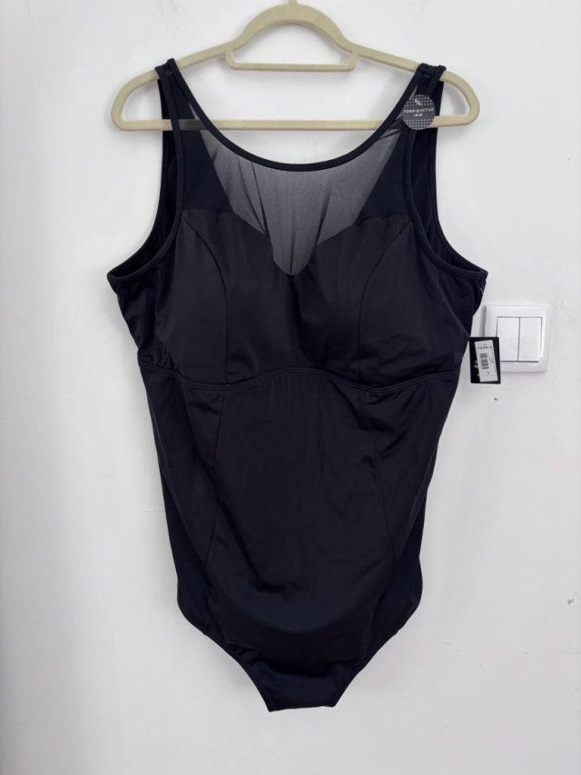 Torrid Active Swim Czarny Kostium Jednoczęściowy Plus Size 5XL