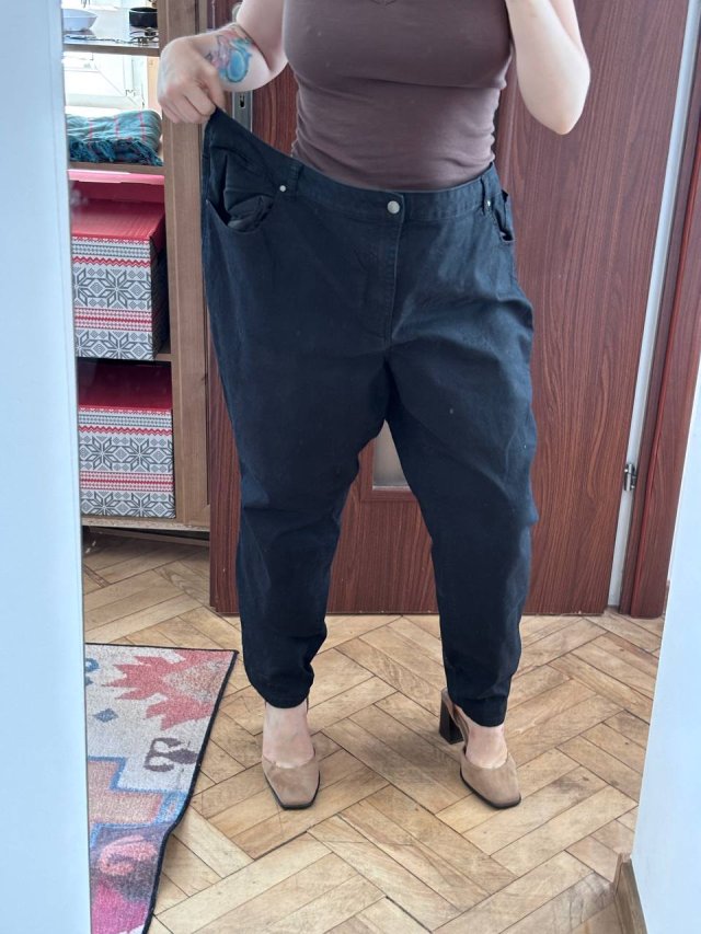 K.Jordan Czarne Spodnie Plus Size