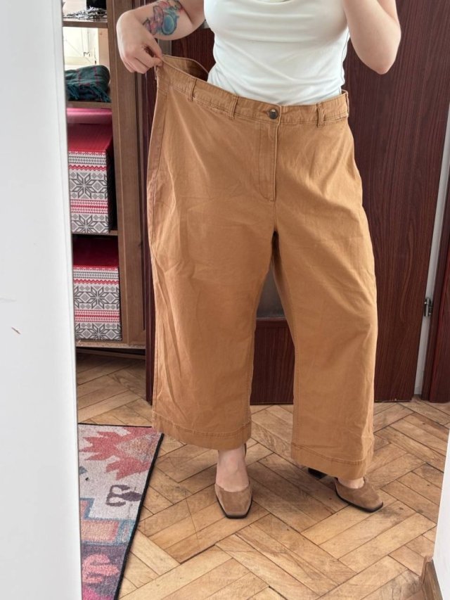Old Navy Brązowe Spodnie Wide Leg Plus Size 6XL / 52 / 24