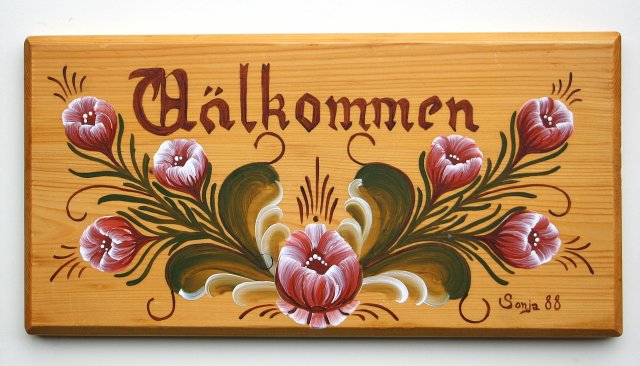 Välkommen Witamy tabliczka powitalna z Dalarna