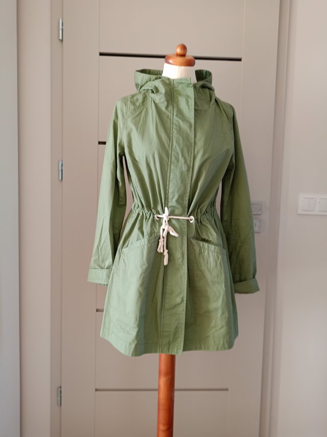Parka zielona kurtka lekka S
