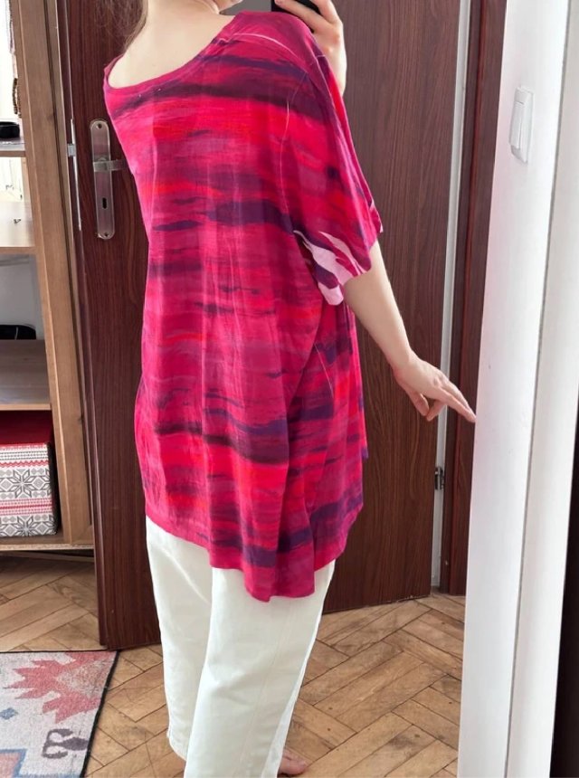 Catherines Bluzka Różowa Oversize z Cyrkoniami 9XL / 58 / 30