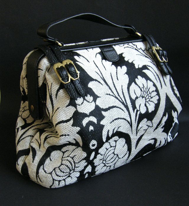 Vintage torebka Liz Claiborne retro gobelinowa torebka żakardowa kuferek