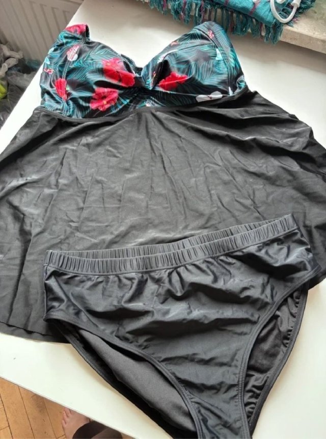 Tankini damskie Love My Curves kwiatowe 48 4XL modelujące 4XL / 48 / 20