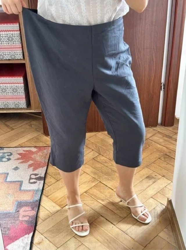 Grafitowe spodnie 3/4 Plus Size Lane Bryant 4XL / 48 / 20