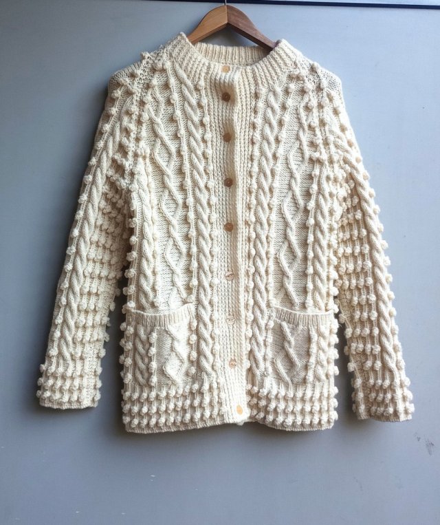 kardigan handmade wełna