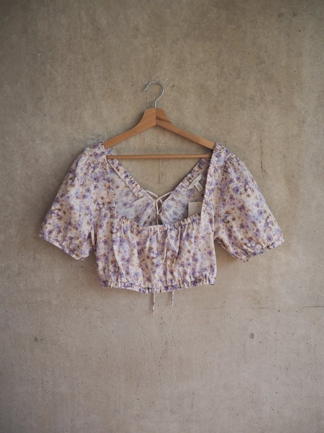 Lniany top w kwiaty z lnem 52% len 48% bawełna H&M nowy z metką rozmiar L