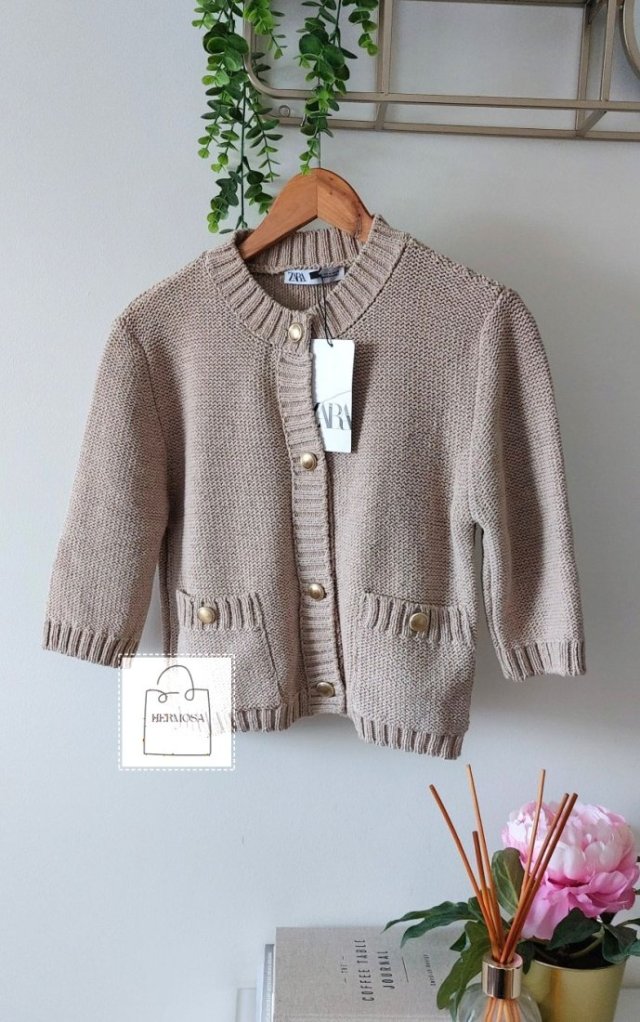 Zara krótki kardigan chanelka