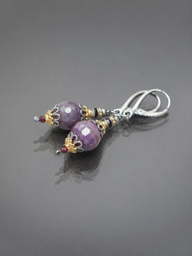 Jajeczka faberge /rubiny/ - kolczyki