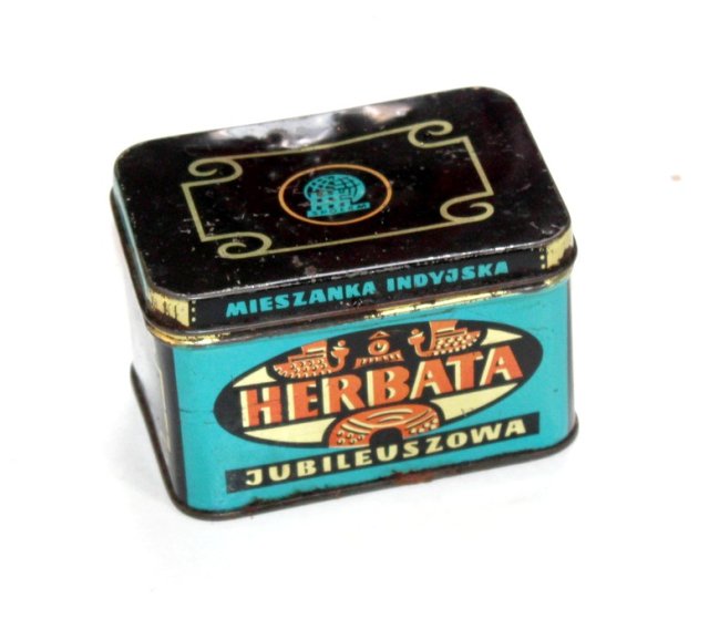 HERBATA JUBILEUSZOWA stara puszka vintage PRL