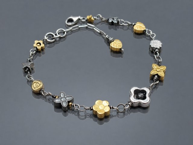 Colours mix vol. 11/silver & gold/ - bransoletka