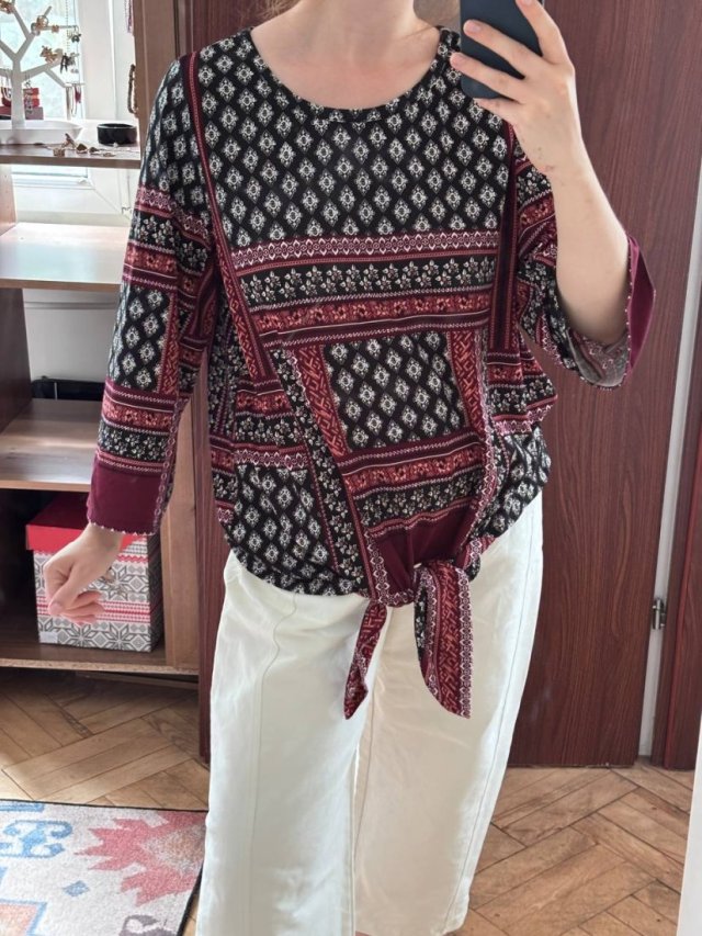 Dressbarn Bluzka w Etniczny Print Plus Size XXXL / 46 / 18