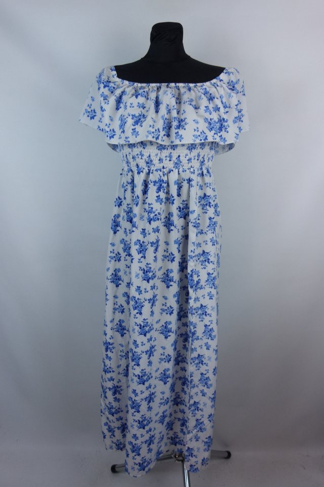 Shein sukienka hiszpanka w kwiaty z rozcięciem / S