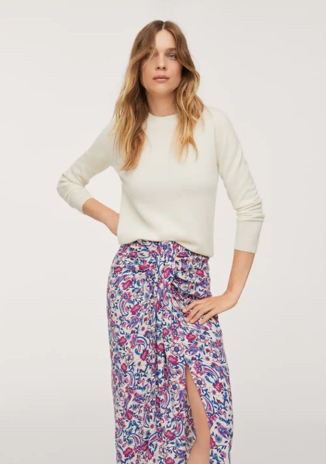 Mango letnia spódnica midi