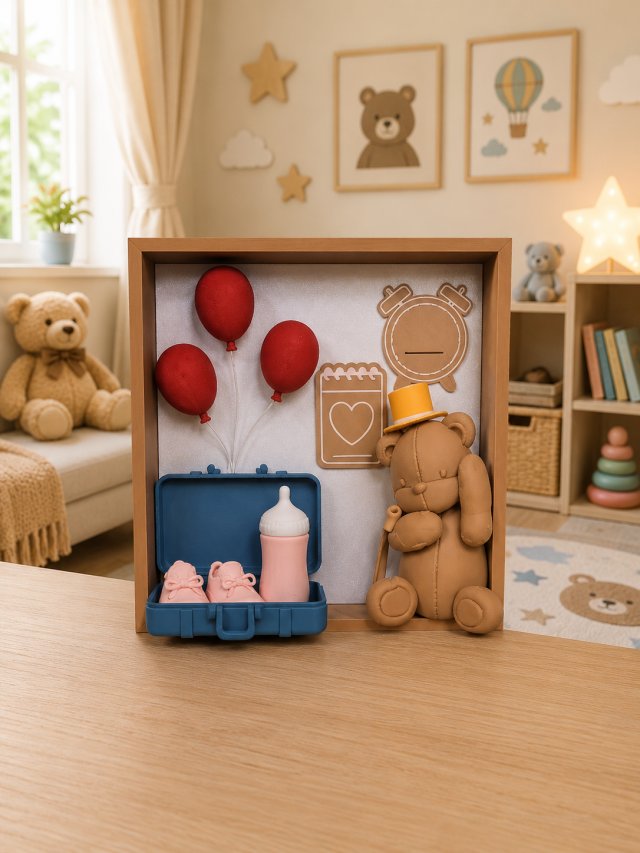 Ramka, box urodziny 3d