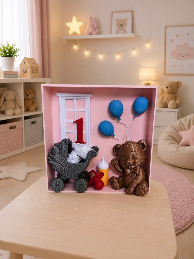 Ramka, box urodziny 3d