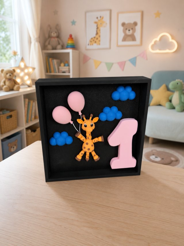Ramka, box urodziny 3d