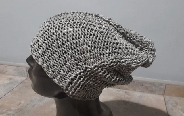 beanie srebrna unisex