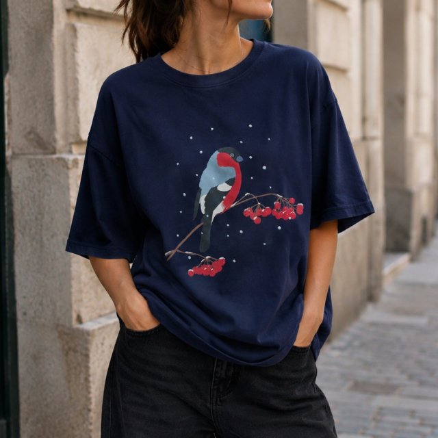 Cubus t-shirt z sikorką