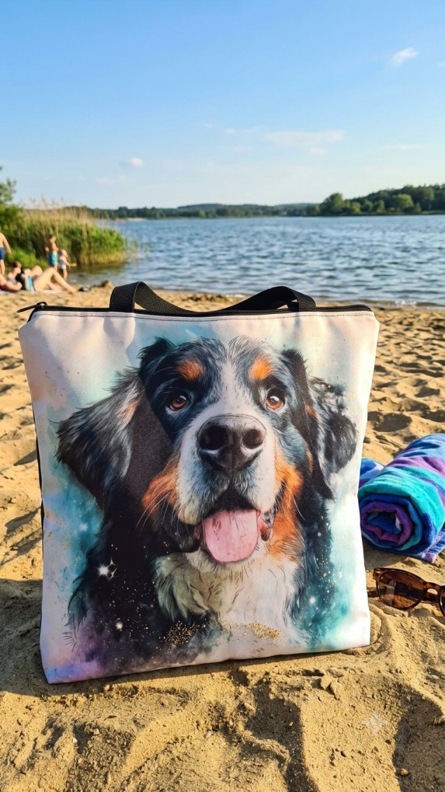 Shopperka / torba na ramię duża piesek berneńczyk