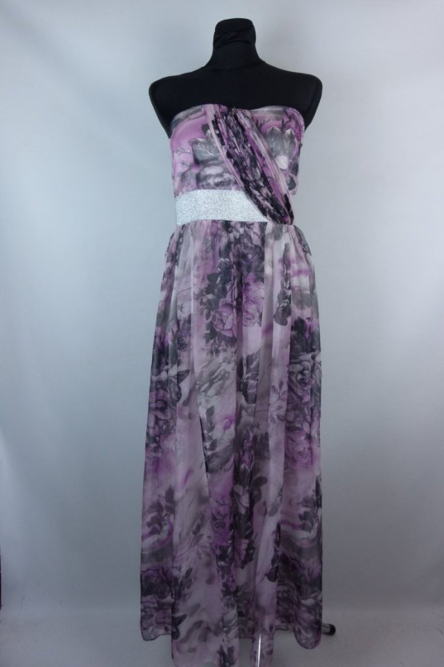 Ever Pretty elegancka szyfonowa sukienka maxi / L