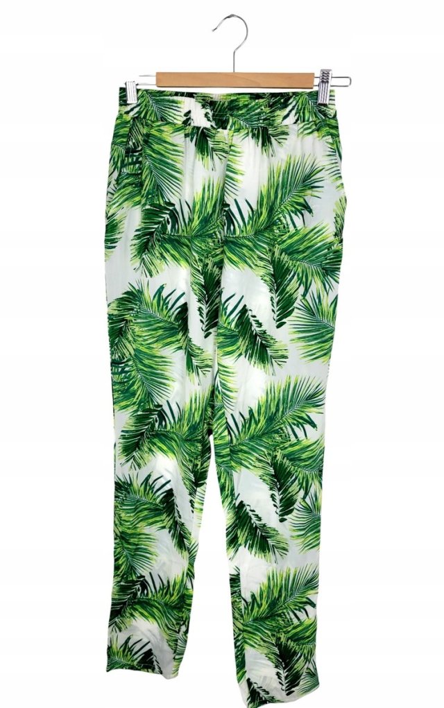 MOSS COPENHAGEN spodnie damskie casual  liście 38 M