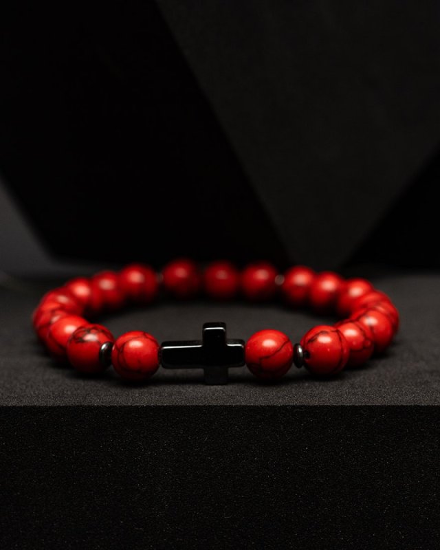 Męska bransoletka RED FAITH - bo tak!