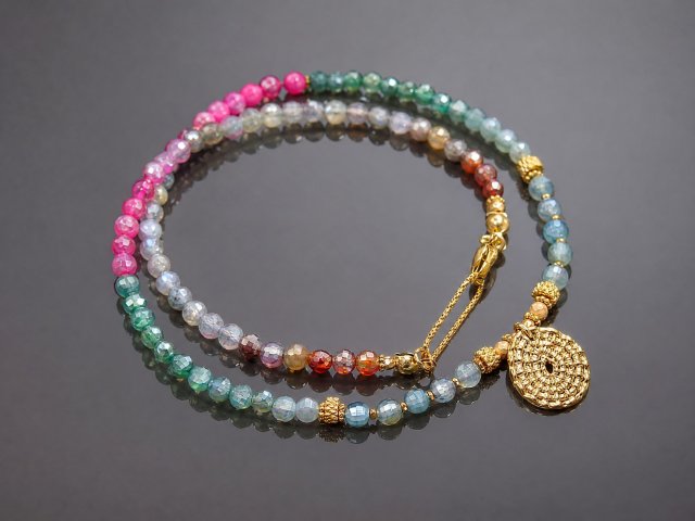 Agaty multicolor pastel /choker/ naszyjnik - Szlachetna kolekcja