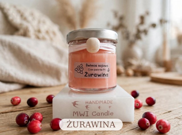 Świeca sojowa żurawina